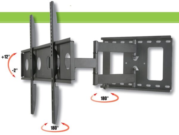 Supporto a Muro per TV LED LCD 32-65'' Estensibile Slim Full-Motion - immagine 3