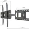 Supporto a Muro per TV LED LCD 32-65'' Estensibile Slim Full-Motion - immagine 4