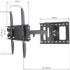 Supporto a Muro per TV LED LCD 23-55'' Estensibile Slim Full-Motion - immagine 4