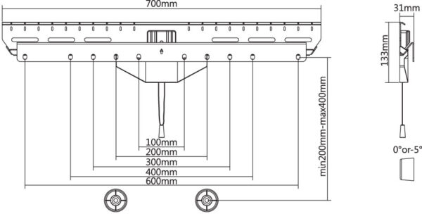 Staffa a muro fissa TV LED LCD 37-80'' - immagine 3