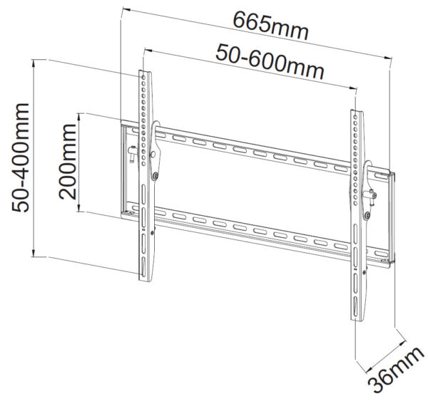 Staffa a Muro Inclinabile TV LED LCD 40-65'' - immagine 4