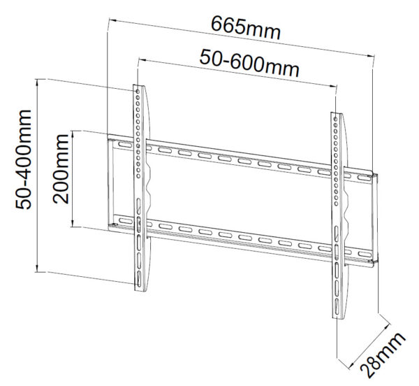 Staffa a Muro Fissa Slim TV LED LCD 40-65'' - immagine 4