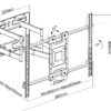 Supporto a Muro per TV LED LCD 55-100'' Full-Motion - immagine 2