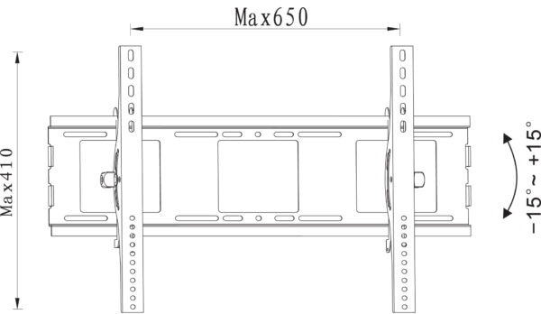 Supporto a Muro per TV LED LCD 32-70'' Inclinabile - immagine 2