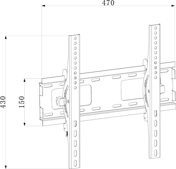 Supporto a Muro per TV LED LCD 23-55'' Inclinabile Nero - immagine 2