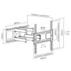 Staffa da Muro con doppio braccio per TV LED/LCD 32-55'' - immagine 3