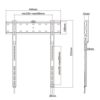 Supporto fisso da Muro Ultra-Slim per TV LED/LCD 32-65'' - immagine 3