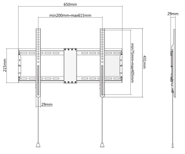 Staffa a Muro Fissa TV LED LCD 37-80'' - immagine 3