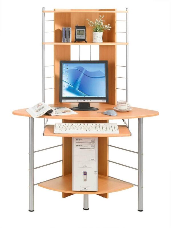 Scrivania per Computer Angolare, Faggio