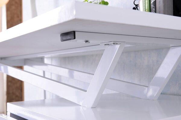 Scrivania per Computer con Tre Cassetti Bianco opaco effetto legno - immagine 6