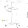 Postazione di Lavoro Supporto Laptop con Mensola Altezza Regolabile - immagine 3