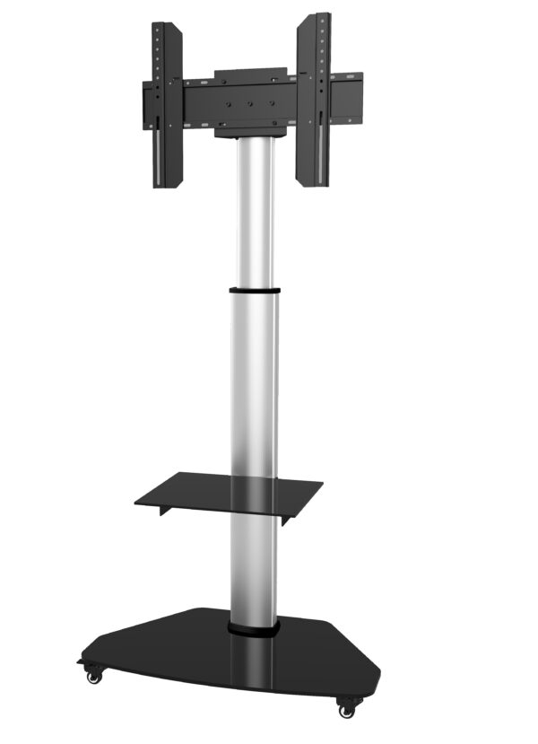 Supporto a Pavimento con Mensola Trolley TV LCD/LED/Plasma 37-70'' Silver - immagine 9