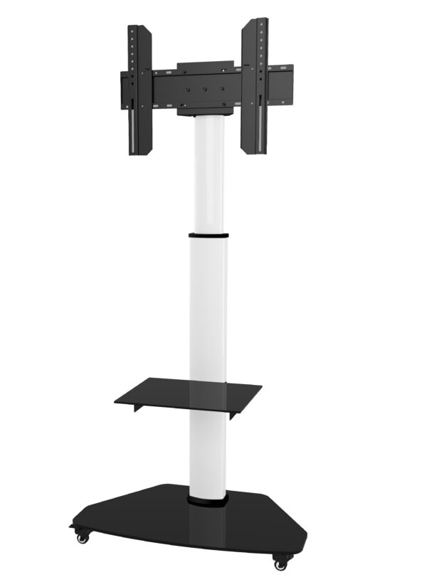 Supporto a Pavimento con Mensola Trolley TV LCD/LED/Plasma 37-70'' Bianco - immagine 2