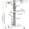 Trolley da Pavimento con Mensola e Porta PC per 2 TV LCD/LED/Plasma 13-32'' - immagine 3