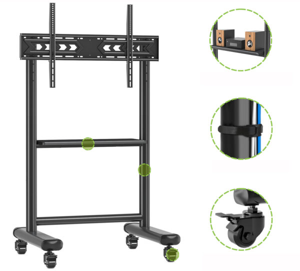 Supporto a Pavimento Trolley TV LCD/LED/Plasma 60-86'' Multifunzione - immagine 5