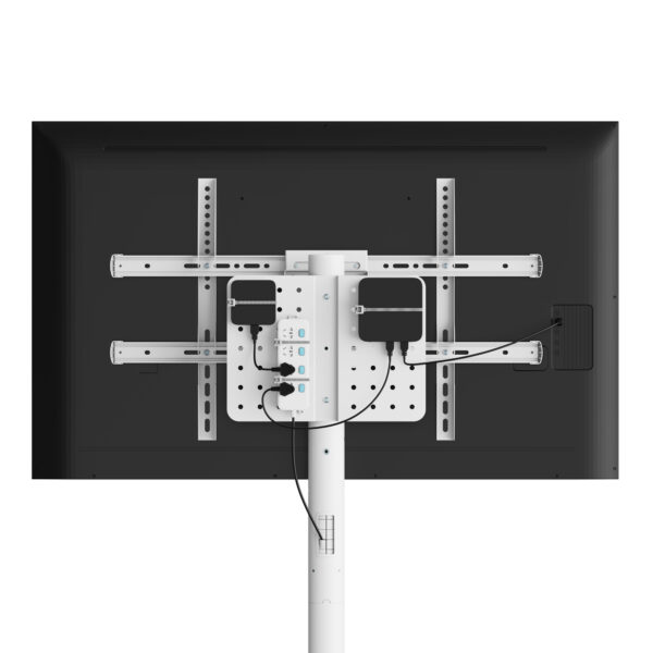 Supporto a Pavimento con Mensola Trolley TV LCD/LED/Plasma 37-86'' Bianco - immagine 8