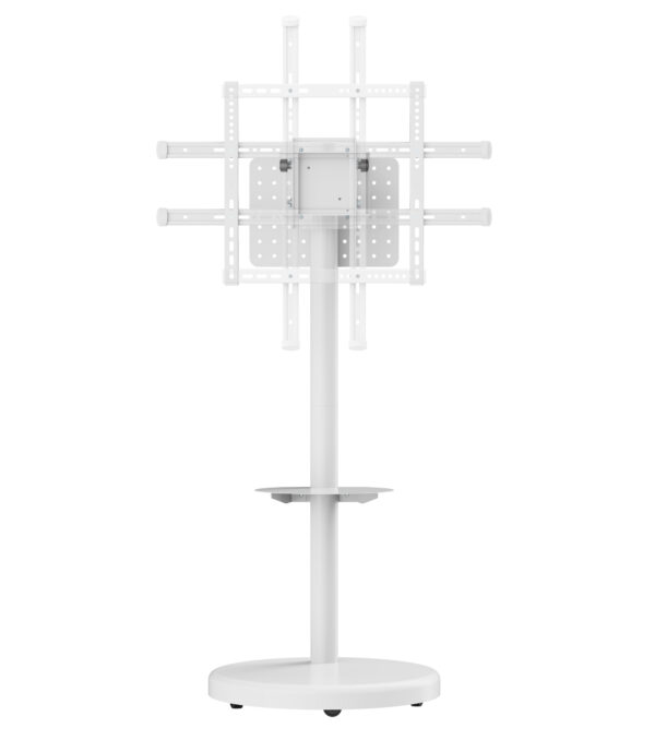 Supporto a Pavimento con Mensola Trolley TV LCD/LED/Plasma 37-86'' Bianco - immagine 4