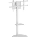 Supporto a Pavimento con Mensola Trolley TV LCD/LED/Plasma 37-86'' Bianco