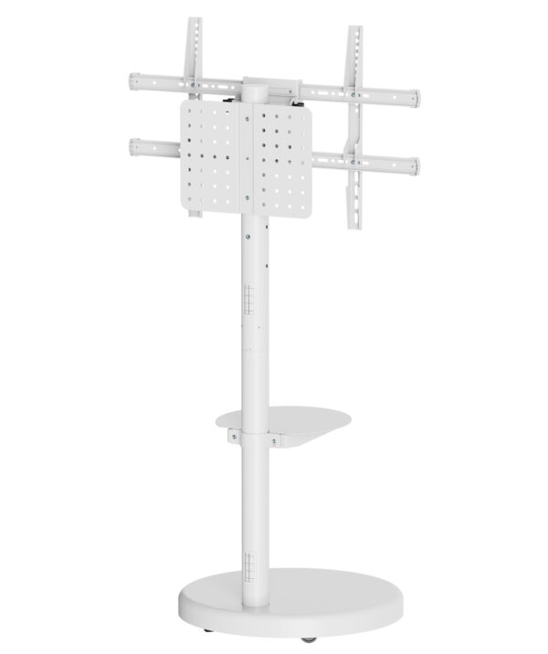 Supporto a Pavimento con Mensola Trolley TV LCD/LED/Plasma 37-86'' Bianco - immagine 7