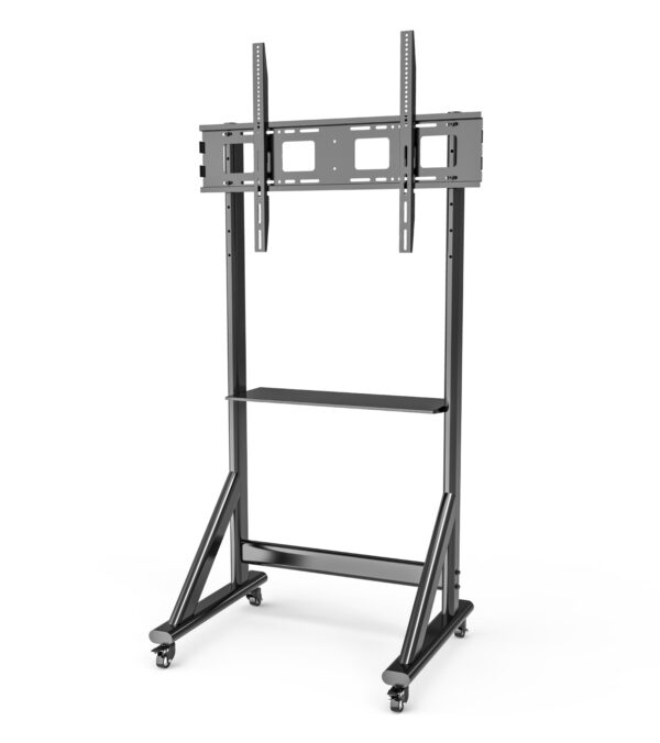 Supporto da Pavimento TV LCD/LED 55-100'' Altezza Regolabile con Mensola - immagine 5
