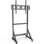 Supporto da Pavimento TV LCD/LED 55-100'' Altezza Regolabile con Mensola