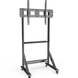 Supporto da Pavimento TV LCD/LED 55-100'' Altezza Regolabile con Mensola