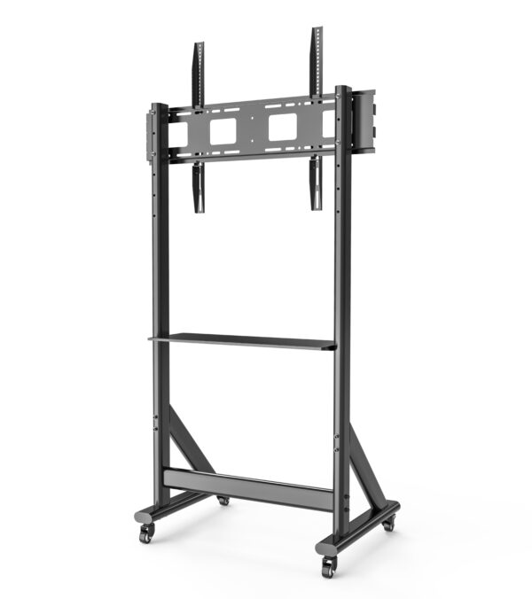 Supporto da Pavimento TV LCD/LED 55-100'' Altezza Regolabile con Mensola - immagine 8