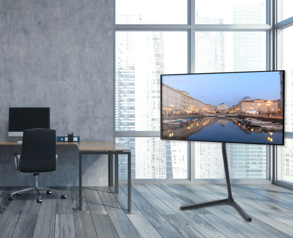 Supporto a Pavimento per TV/LCD/LED/Plasma 49-70'' Base a V Nero - immagine 2