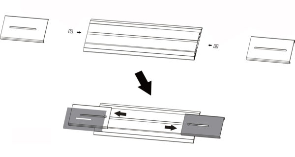 Kit Staffe e Braccio di Giunzione per Supporto Video Wall da Pavimento - immagine 3