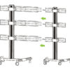Kit Staffe e Braccio di Giunzione per Supporto Video Wall da Pavimento