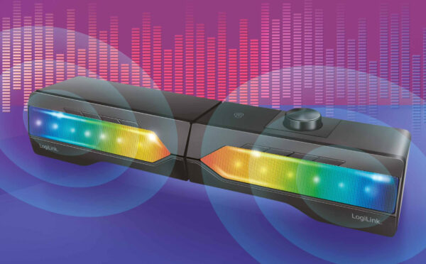 2 in 1 Gaming Sound System Soundbar e Speakers Bluetooth v5.0 Illuminazione RGB - immagine 2