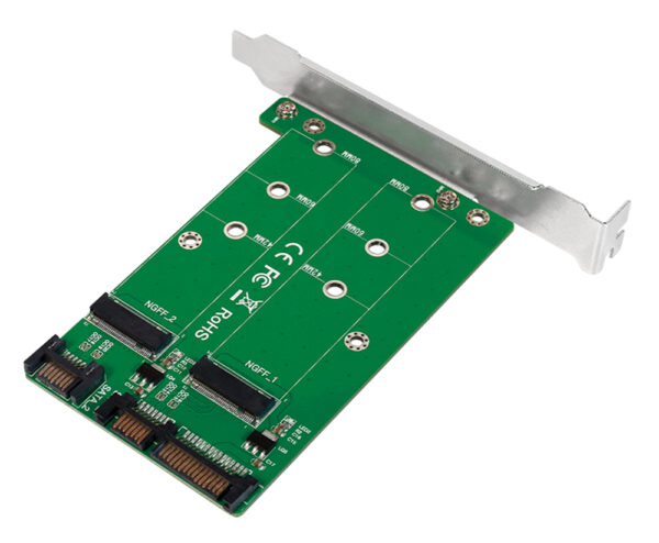 Adattatore 2x SATA SSU a 2x M.2 SATA - immagine 2