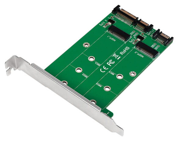 Adattatore 2x SATA SSU a 2x M.2 SATA