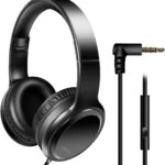 Cuffia Stereo Pieghevole con Microfono Jack 3,5 mm Nero