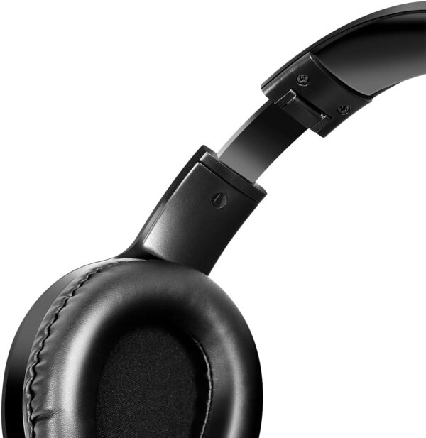Cuffia Stereo Pieghevole con Microfono Jack 3,5 mm Nero - immagine 2