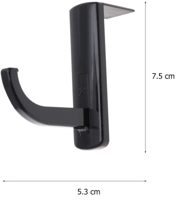 Supporto Cuffie Adesivo Universale per Monitor e Scrivania Nero (2 Pezzi) - immagine 5