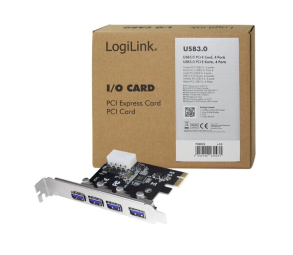 Scheda PCI Express a 4 porte USB 3.0 tipo A Femmina - immagine 2