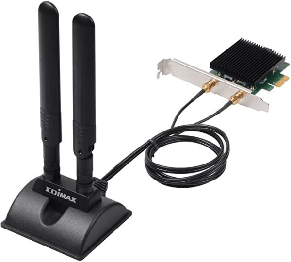 Adattatore WiFi AX3000 Scheda plug-in WLAN PCI Express 3000 MBit/s Bluetooth 5.0, EW-7833AXP - immagine 4