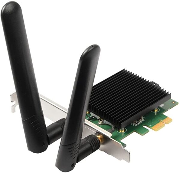 Adattatore WiFi AX3000 Scheda plug-in WLAN PCI Express 3000 MBit/s Bluetooth 5.0, EW-7833AXP - immagine 5