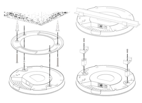 Access Point PoE 2x2 AC Dual-Band Soffitto, CAP1200 - immagine 7