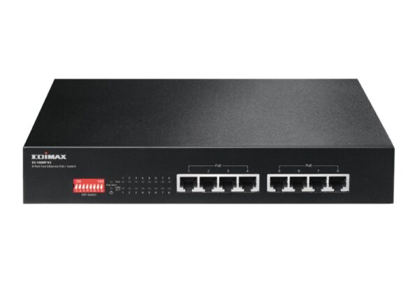 Switch Fast Ethernet 8 Porte a Lungo Raggio con 8 porte PoE+ e DIP Switch, ES-1008P V2 - immagine 3