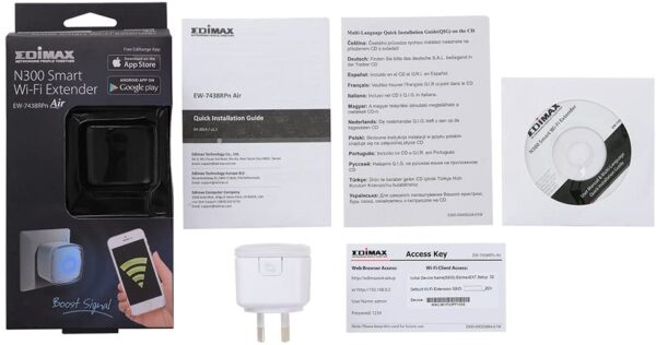 Ripetitore Wireless da Muro 2,4GHz N300 Smart Wi-Fi con EdiRange App, EW-7438RPN AIR - immagine 5