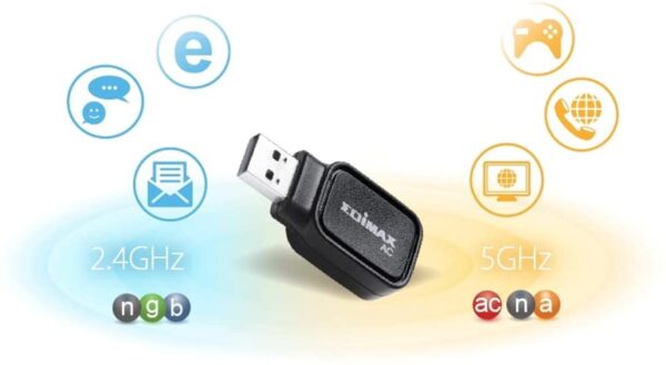 Adattatore USB AC600 Dual-Band Wi-Fi e Bluetooth 4.0, EW-7611UCB - immagine 7