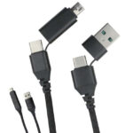 Cavo di Sincronizzazione e Ricarica USB-C™ USB-A e Micro USB 1.2m Nero