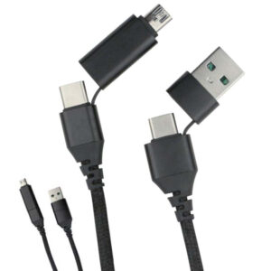 Cavo di Sincronizzazione e Ricarica USB-C™ USB-A e Micro USB 1.2m Nero