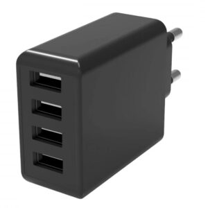 Caricatore da Muro a 4 porte con USB tipo A 24W