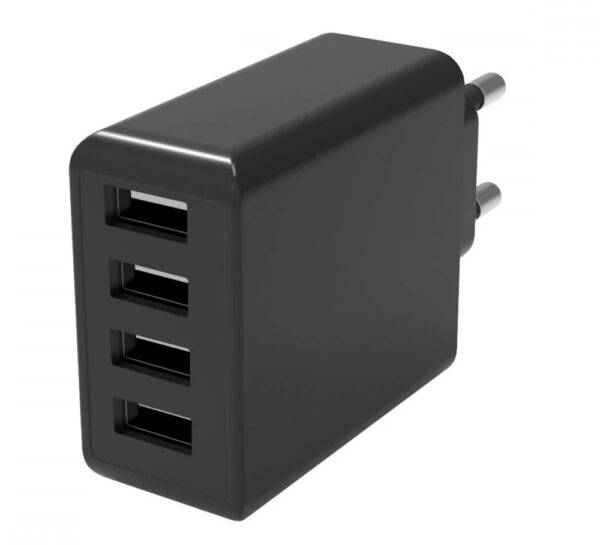Caricatore da Muro a 4 porte con USB tipo A 24W