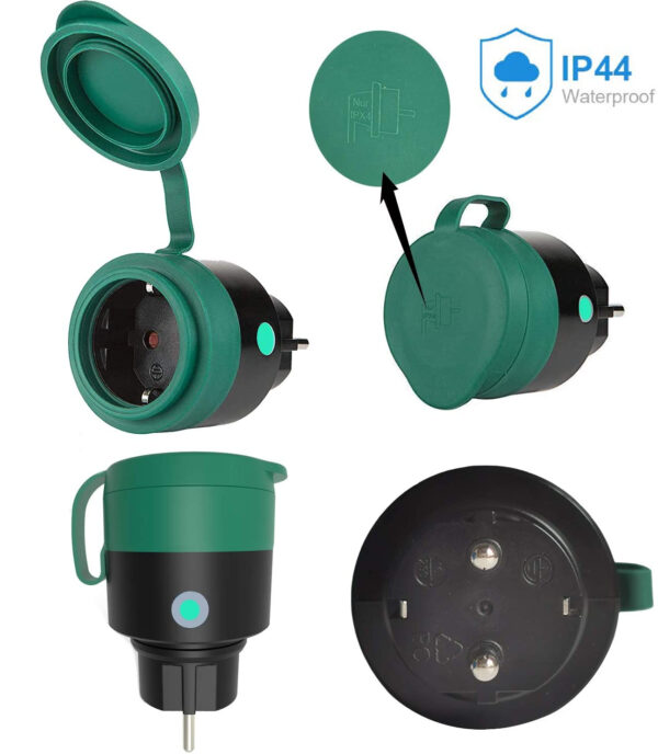 Smart Plug Schuko WiFi intelligente per Esterno IP44 16A 3680W - immagine 2