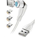 Cavo Magnetico di Ricarica 3 in 1 USB-C&trade; Micro USB e 8 pin con LED 1.2m