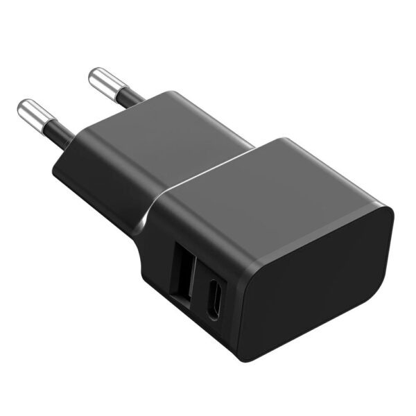 Caricatore Alimentatore USB-C™ e USB-A da Muro per Smartphone e Tablet Nero - immagine 4